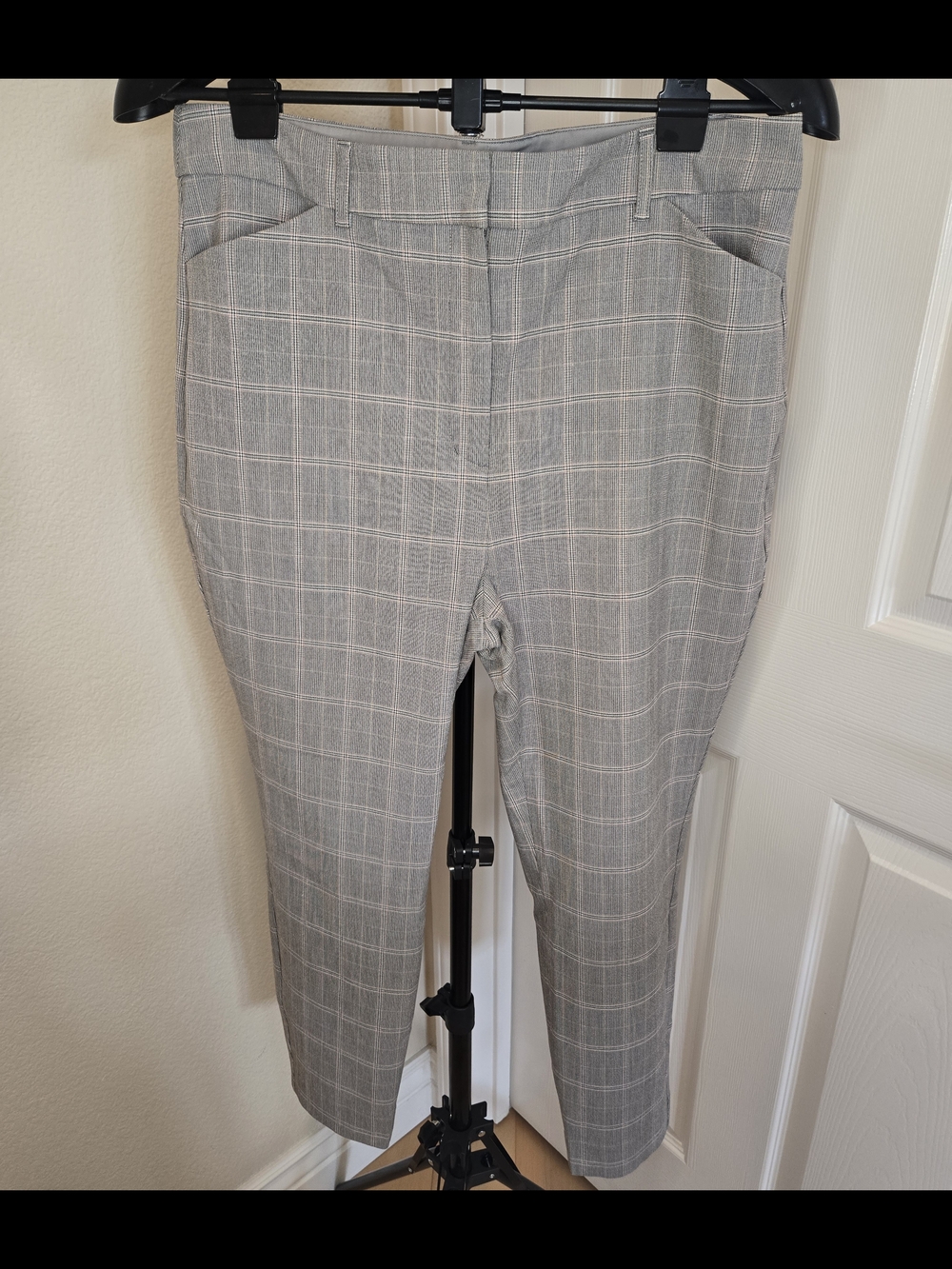 Express Grey Plaid Dress Pants
